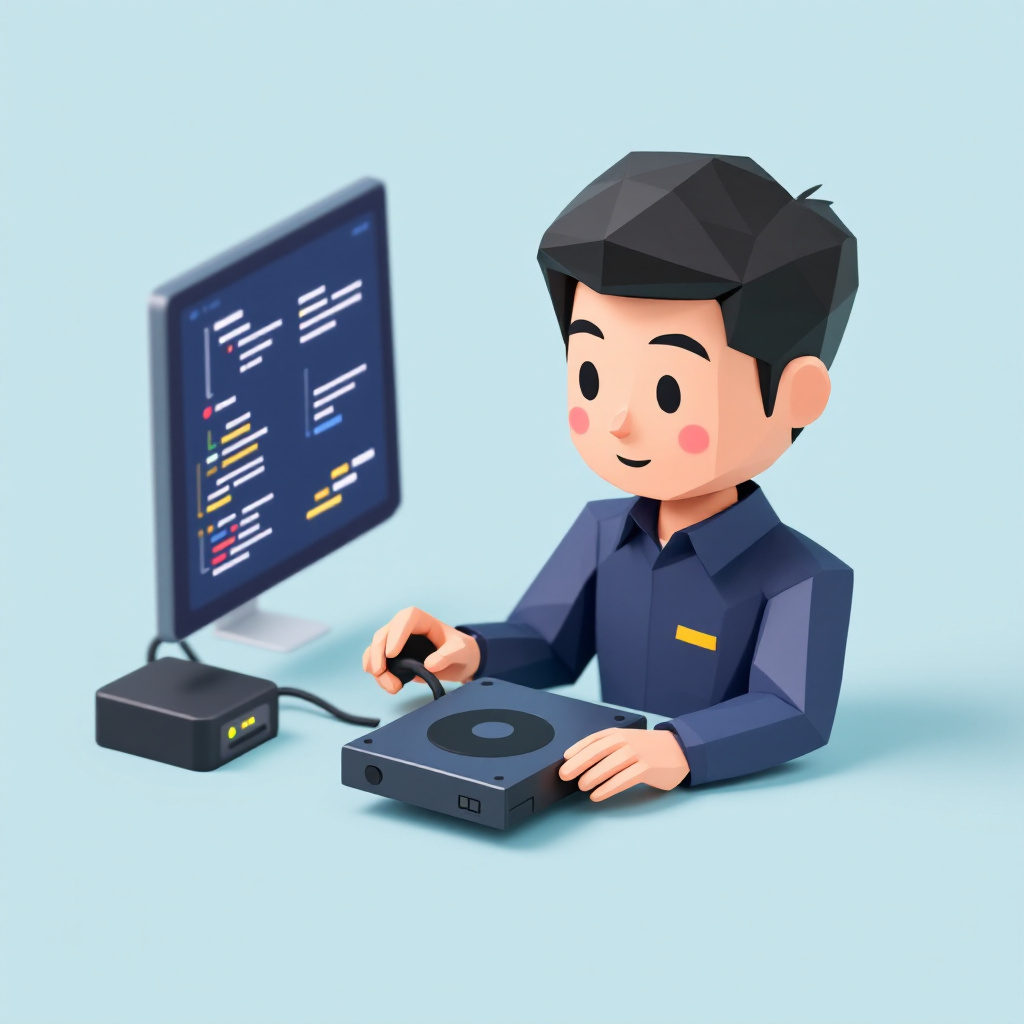 デジタルフォレンジック調査官のキャラクターイラスト