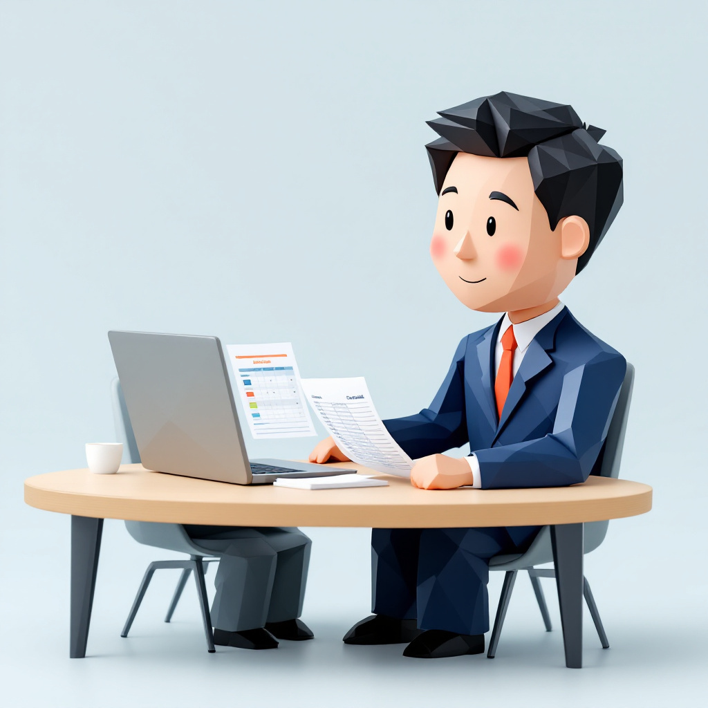 経済安全保障担当のキャラクターイラスト